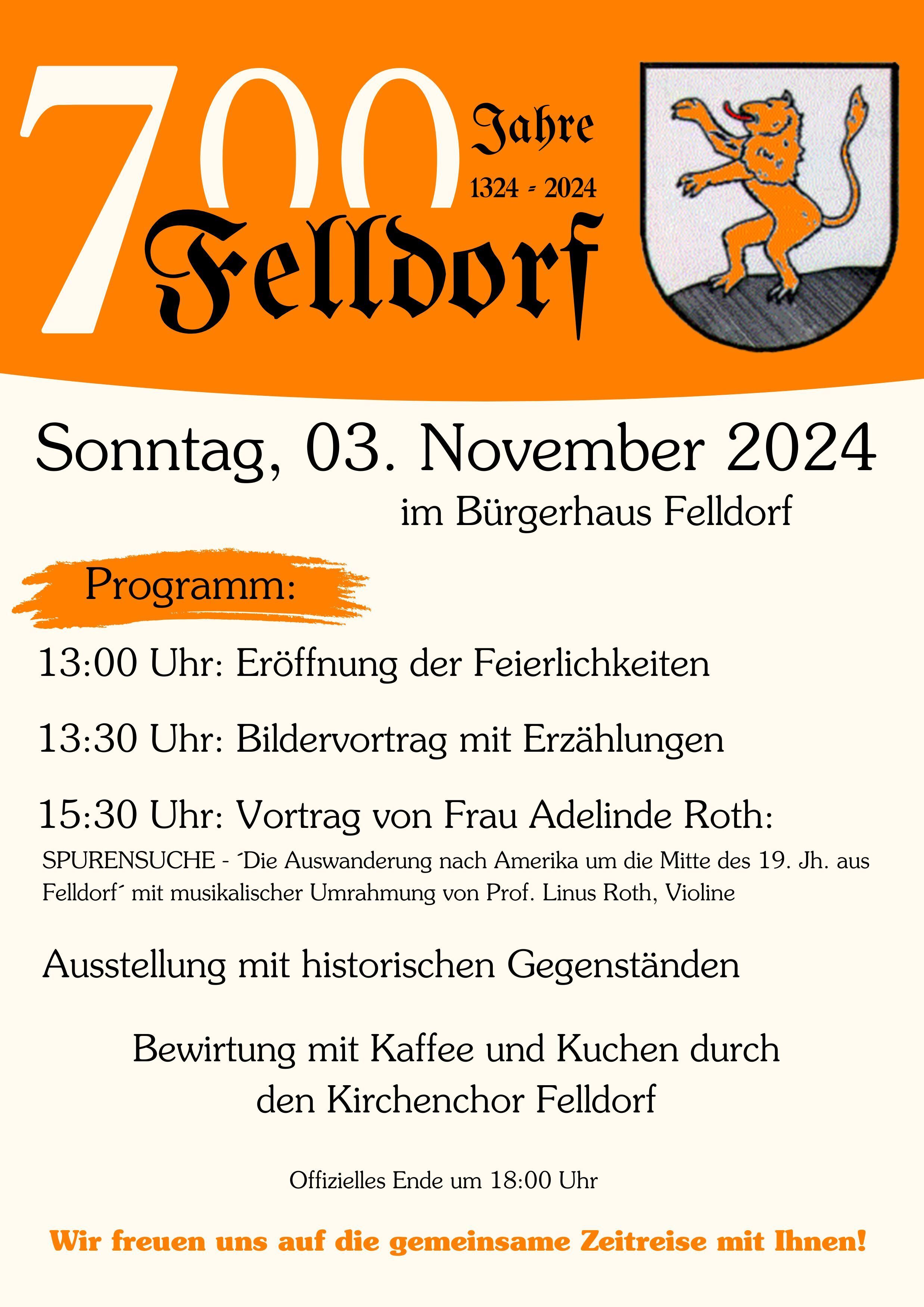 Flyer 700 Jahre Felldorf